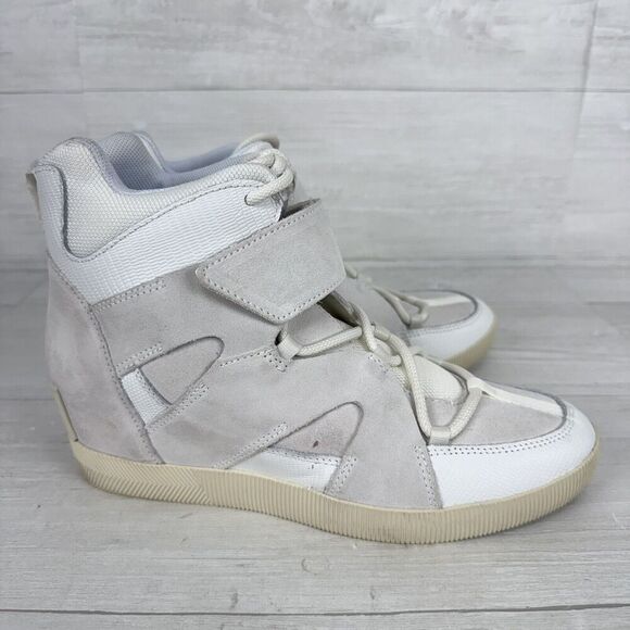 Sorel Out N About Sport Womens 10 Lace Up Wedge Boot Waterproof White Sneakers - Picture 6 of 11